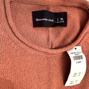 NWT Abercrombie & Fitch Men's Rust Crewneck Sweater